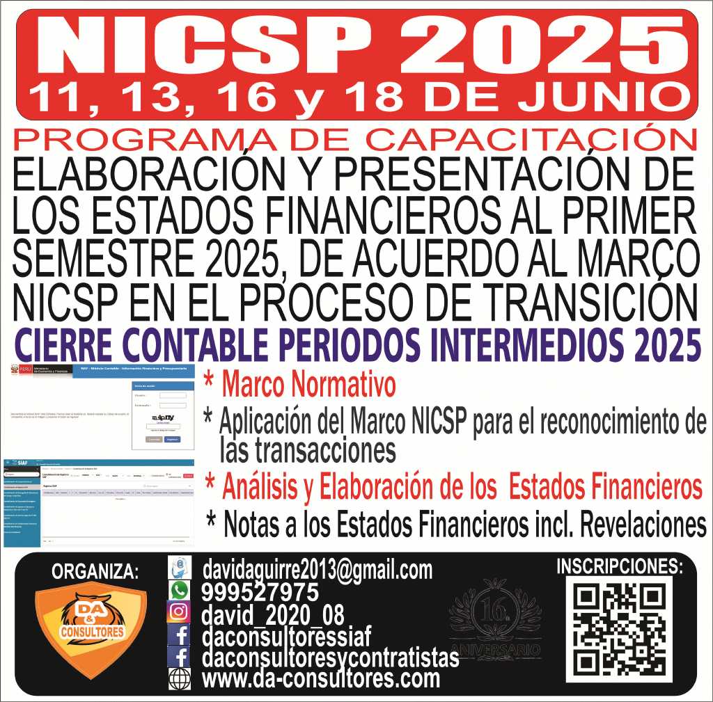 PRESENTACION DE LOS ESTADOS FINANCIEROS AL 1er SEMESTRE 2025, SEGÚN MARCO NICSP EN EL PROCESO DE TRANSICION